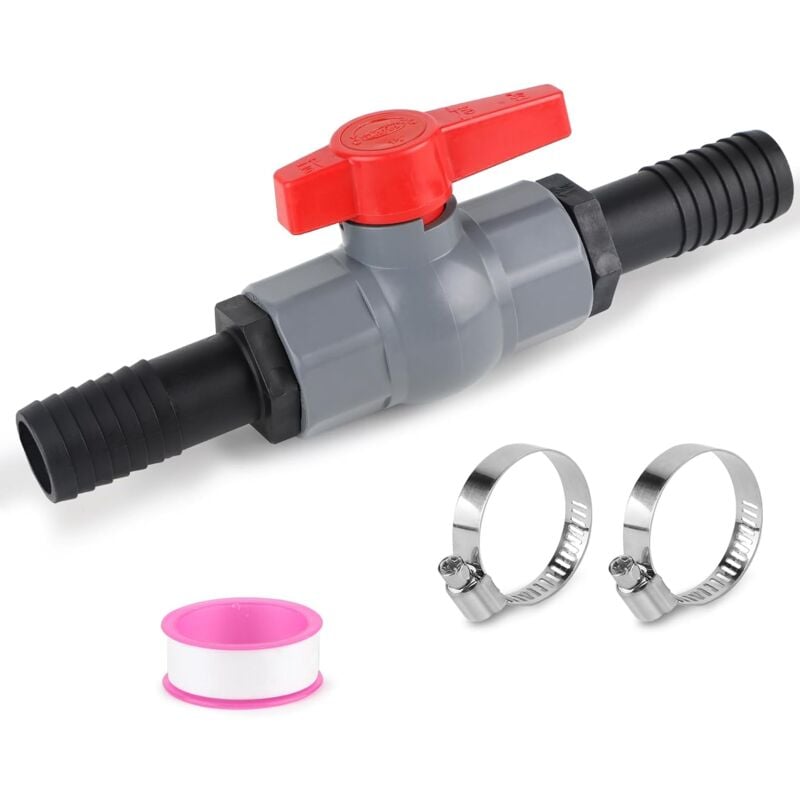 Robinet à boisseau sphérique robinet à boisseau sphérique avec raccord de tuyau en PVC, douille de tuyau de 32mm