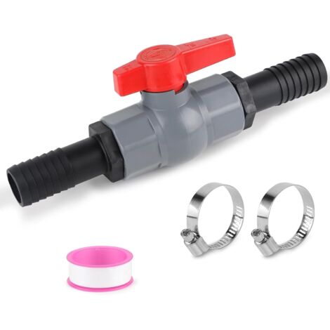 Robinet à boisseau sphérique robinet à boisseau sphérique avec raccord de tuyau en PVC, douille de tuyau de 32mm