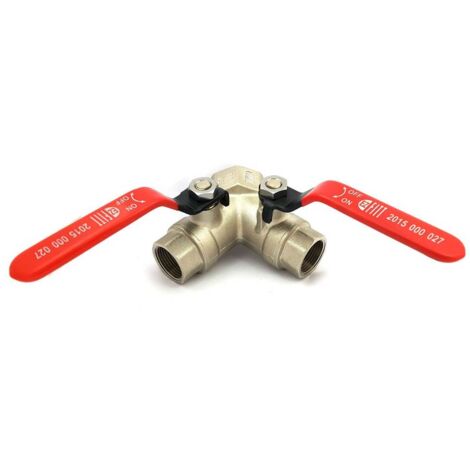 Robinet à boisseau sphérique  Y en laiton chromé femelle 1''x3/4x3/4
