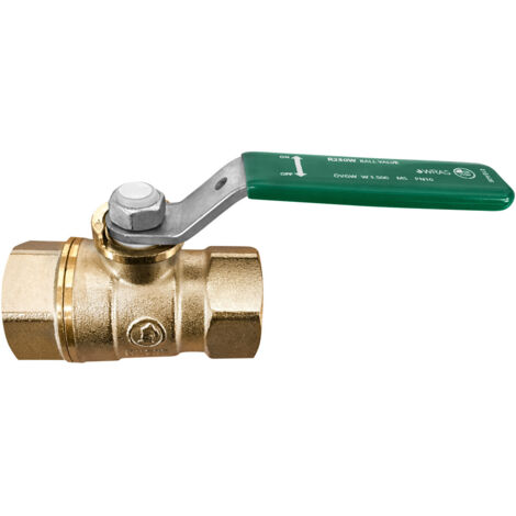 Robinet à boule d'eau potable avec levier vert, modèle pour 2 maisons