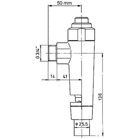 Robinet à bouton poussoir complet pour modèle 880 réservoir 3+6 litres