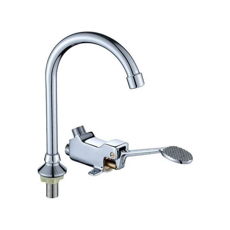 SNQ - Robinet à pédale à pédale Robinet d'évier de cuisine Robinet de salle de bain Mélangeur de lavabo Robinet de commande au pied