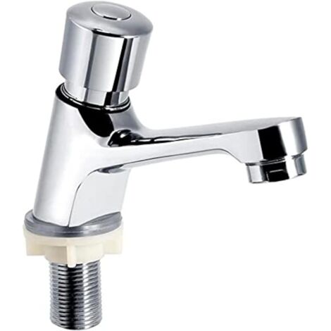 Robinet à poussoir à retardement, robinet à poussoir d'eau froide, robinet de lavabo de salle de bain, robinet de salle de bain