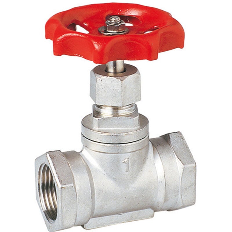 Robinet à soupape taraudé - Corps inox à chapeau vissé f/f 3/4' (20/27)