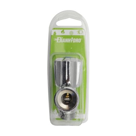 Robinet à T pour lave-linge 1-2 x 3-4 en ABS chromé