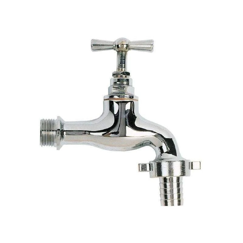 P-pro - Robinet d'arrosage chromé, nez 20x27, mâle 15x21