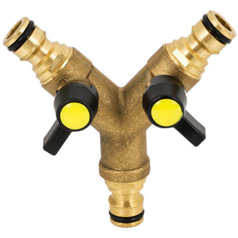 Robinet à tournant sphérique de Tuyau 1/2" raccord en Laiton en Forme de Y 2 Interrupteur connecteur à 3 Voies