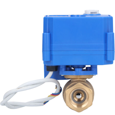 Robinet à tournant sphérique électrique BSP en laiton motorisé Mini DN15 1/2 pouces DC12V, accessoire de configuration à 3 fils
