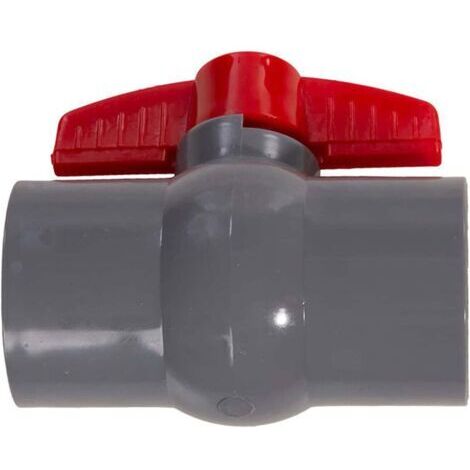 Robinet à tournant sphérique en PVC 50 mm – Contrôle débit – Prise adhésive coulissante – Pour applications eau