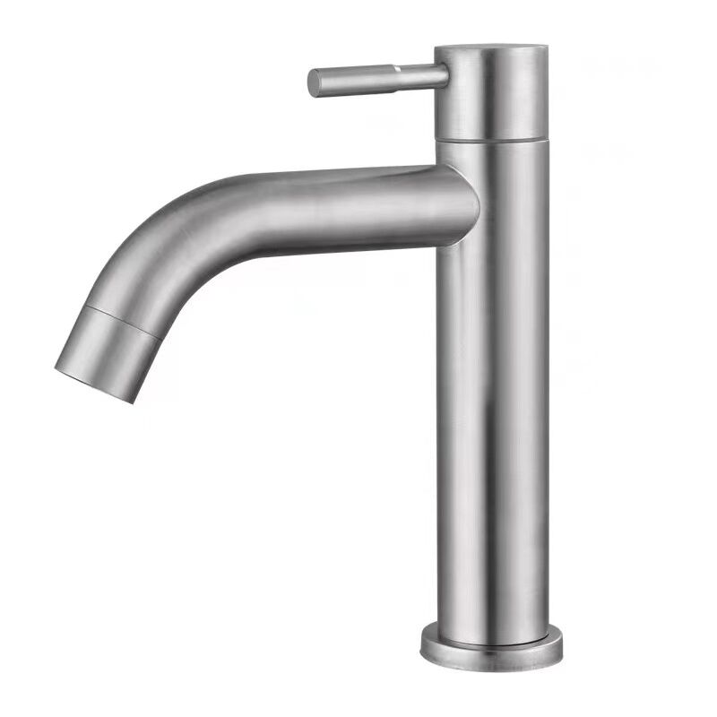 Laoa - Robinet, Acier Inoxydable Brossé Simple Robinet Froid Lavabo Robinet Eau Type Clé Robinet Accessoire de Salle de Bains pour la Maison Cuisine