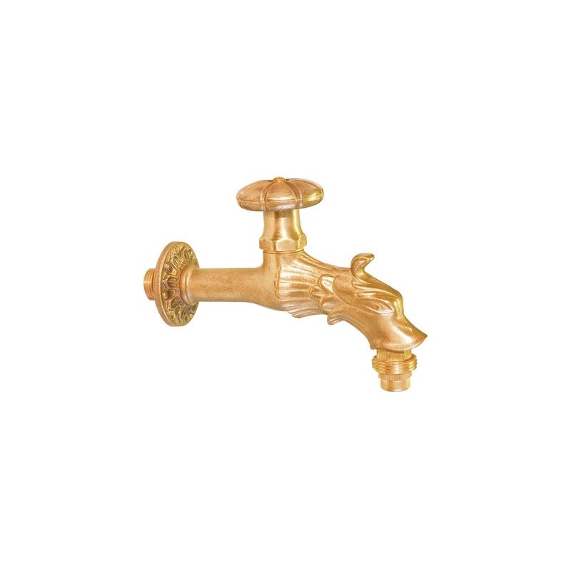 Vanne de sortie Fukana nostalgia 2000 /2" 52071 tête de dragon avec volant, laiton poli