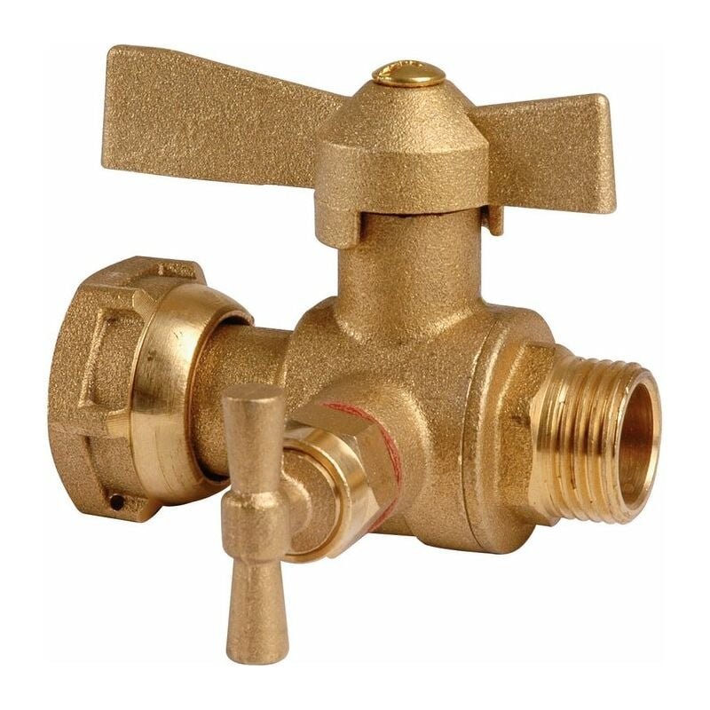 Robinet d'arrêt à boisseau sphérique à purge - Ravani - mf 3/4' - Après compteur d'eau
