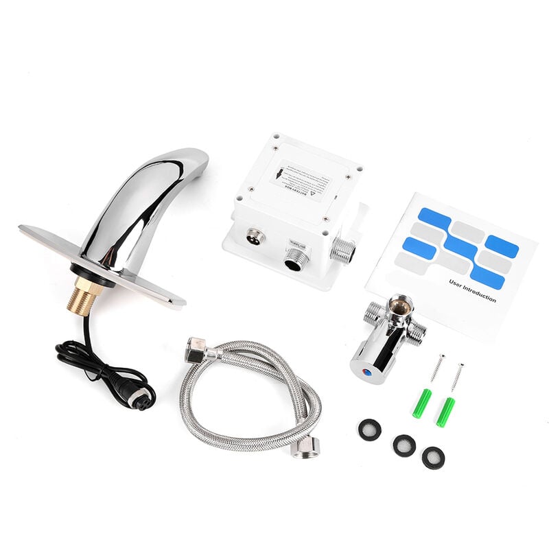 Ej.Life Robinet Automatique Chaude et Froide Capteur Automatique Électronique Évier De Salle De Bains sans Contact Mains Libres Robinet Salle de