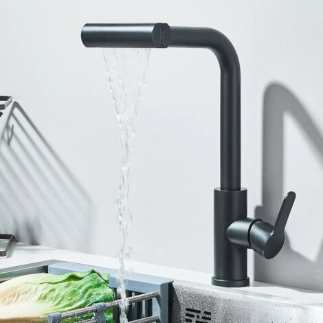 Robinet Avec Cascade Mitigeur Cuisine，Robinet Pivotant 360,Robinetterie de Cuisine,Robinet de Cuisine Haute Pression