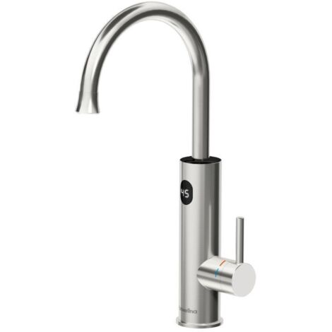 Robinet avec chauffe-eau instantané cuisine, robinet électrique 3200W cuisine affichage numérique LED robinet de cuisine robinet mitigeur inox cuisine rotation 360° robinet évier cuisine IPX4 étanche