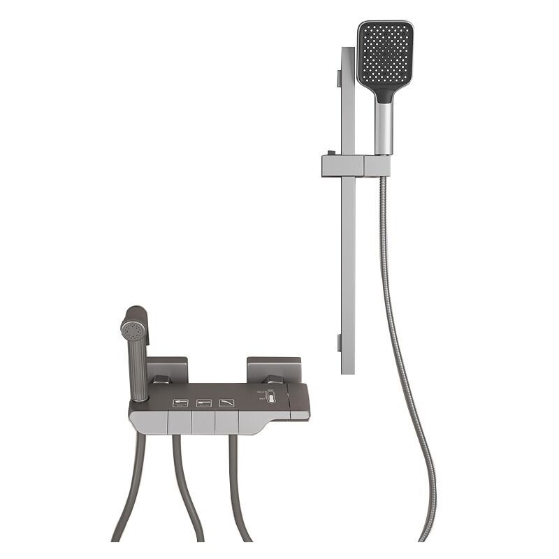 Robinet Baignoire avec Douchette, 3 Fonctions Mitigeur Baignoire Mural Mitigeur Douche Hauteur Réglable Robinet Douche Laiton Robinet Salle Bain