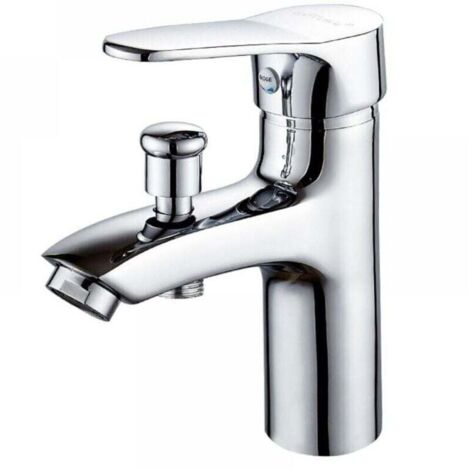 Robinet baignoire robinet monotrou à double usage chaud et froid Alliage Mitigeur de douche, robinet salle bain douche