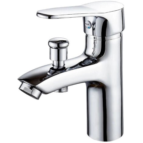 MCBOSON Robinet baignoire robinet monotrou à double usage chaud et froid Alliage Mitigeur de douche, robinet salle bain douche