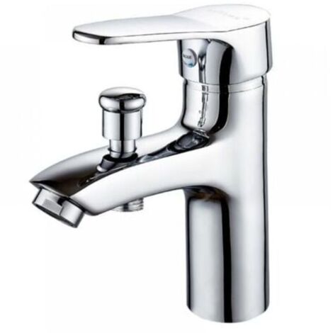 Robinet baignoire robinet monotrou à double usage chaud et froid Alliage Mitigeur de douche, robinet salle bain douche