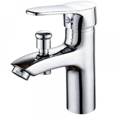Robinet baignoire robinet monotrou double usage chaud et froid Alliage Mitigeur de douche robinet salle bain douche Label