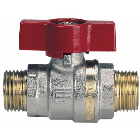 Robinet boisseau sphérique laiton bague MM manette alu 12x17