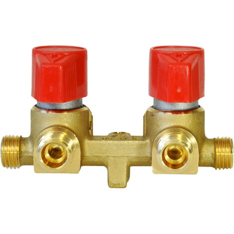 Robinet camping basse pression Butane/Propane - 2 voies