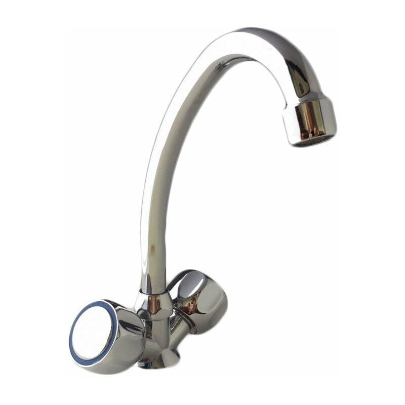 Petit robinet pour caravane, camping, chromé en laiton