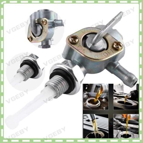 Robinet Carburant Essence Réservoir ON/OFF Générateur Interrupteur Commutateur M10X1.25 14mm / 0.6in en Métal et Plastique