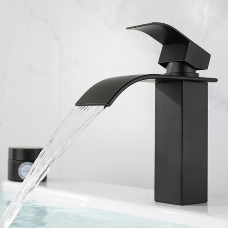 Robinet cascade en acier inoxydable 304, robinet carré pour lavabos et éviers