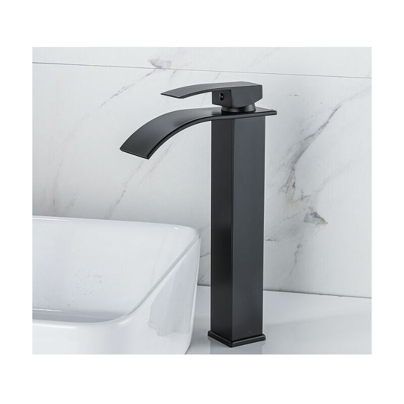 Serbia - Robinet cascade en laque Lavabo à poser chaud et froid Toilettes Armoires de salle de bain Robinet monotrou Robinet de lavabo cascade,