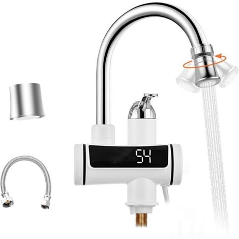 Robinet Chauffant Électrique Сhauffe-Eau 230 V pour Cuisine, Jardin, Salle de bain, Caravane, Camping, Smart Heater, Chauffage Instantané [Classe énergétique A]