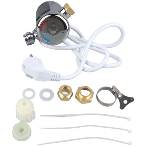 Robinet Chauffant Électrique IPX4 220‑240V avec Prise EU pour Chauffe-Eau Instantané