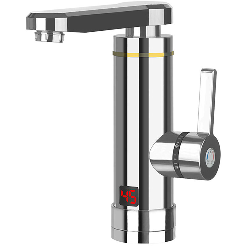 Robinet Chauffe Eau électrique Flexible Rotatif 360, Instantané Robinet de Cuisine avec chauffe-eau instantané intégré Smart Heater, Robinet d'évier