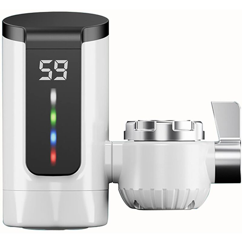 Lifcausal - Robinet chauffe-eau instantané sans réservoir pour cuisine et salle de bain, robinet de chauffage rapide avec affichage numérique led