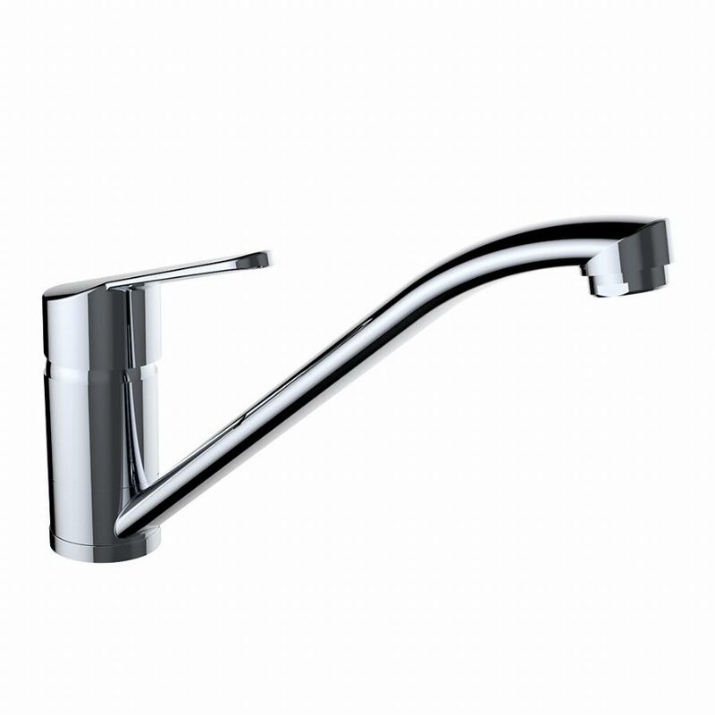 Clever - Robinet Pour évier en laiton chromé avec bec horizontal pivotant à 360° - 99945C