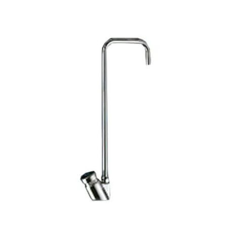 Delabie – Robinet extérieur col de cygne pour tube cuivre 12x17 – Commande unique à pression – Corps laiton chromé – Hauteur 255 mm - 311QU1