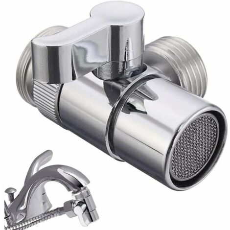 Robinet Collecteur-Universel Douche Collecteur-Inverseur Valve Pièces De Rechange Adaptateur De Douche-Robinet Valve-Pour Lavabo Salle De Bains Cuisine Lave-linge