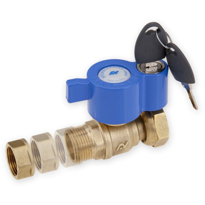 Sferaco - Robinet compteur cadenassable Mâle 3/4' (20x27) - écrou tournant 1' (26x34)