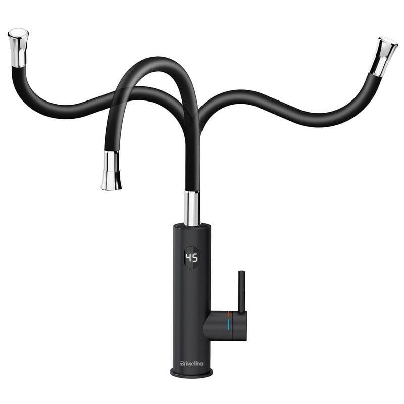 Esip - Robinet Cuisine, 3200W Robinet Chauffant Instantané Affichage Numérique Température led Robinet Chauffe Eau Électrique Rotation Flexible à