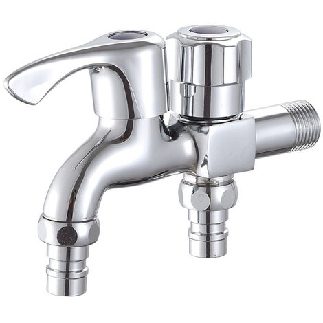 Coofit 2pcs robinet en plastique 1/2 '' robinet de machine à laver l'eau du robinet  avec du ruban de fil de 66 pieds 