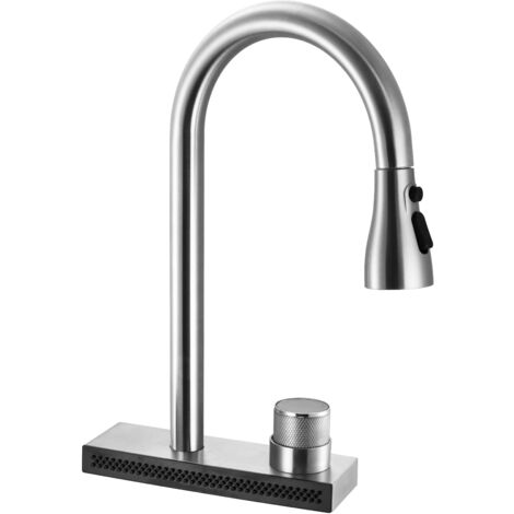 Robinet Cuisine Bec Extractible Évier Cascade REA Conor Nickel Brossé
