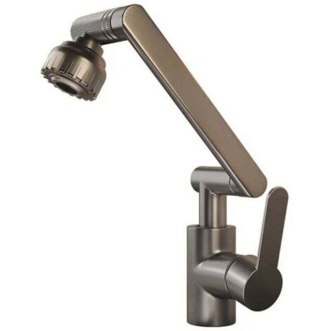 Robinet Cuisine Flexible Pivotant Universel Lavabo Cuivre 60 Cm Chaud Froid