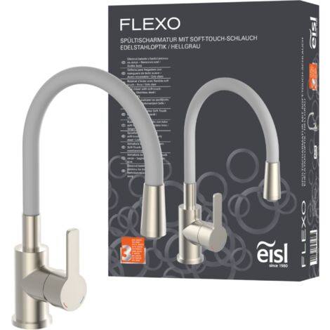 Robinet cuisine gris et inox Eisl FLEXO