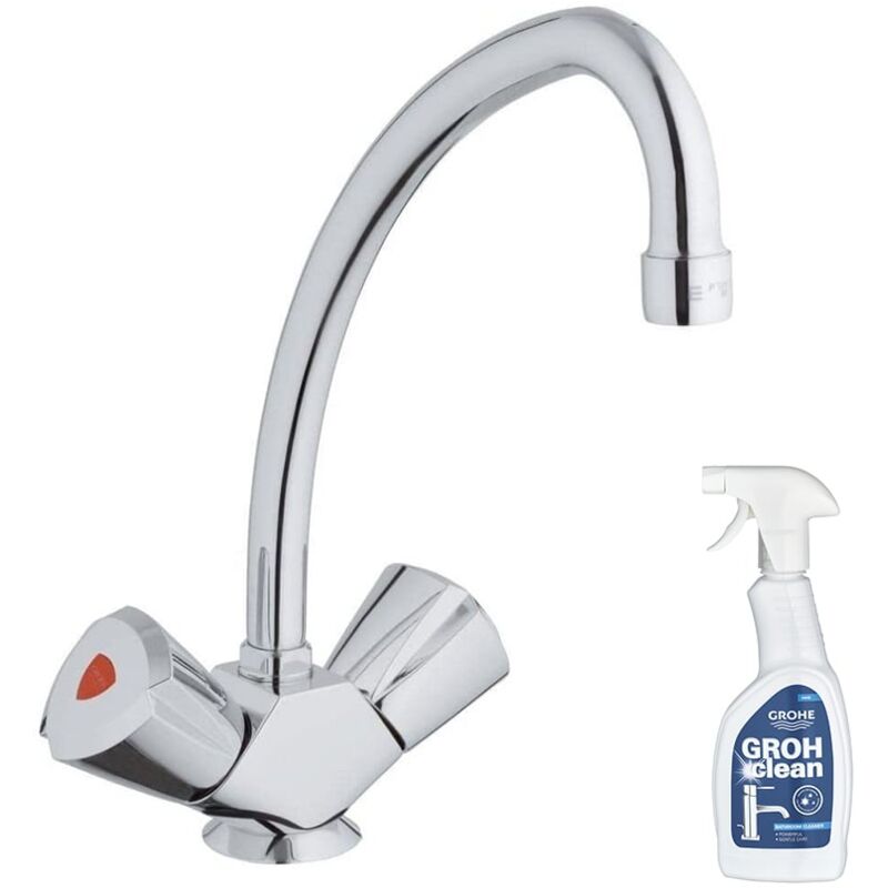 Robinet cuisine Grohe Costa + nettoyant Grohclean