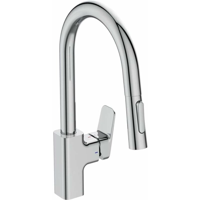 Ideal Standard - CeraPlan - Mitigeur d'évier avec douchette extractible, BlueStart, chrome BD338AA