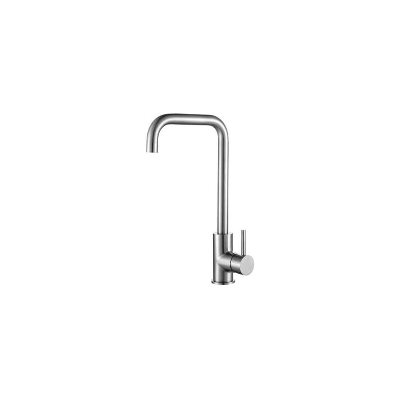 ZVD - Robinet Cuisine inox 360° - Évier simple et double, eau chaude et froide, anti-empreintes, résistant aux rayures