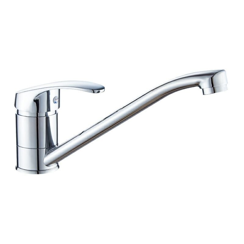 Fitags - Robinet Cuisine, Mitigeur Cuisine, Anti-Corrosion et Anti-Rouille, Chrome Levier Unique Robinet Cuisine Froid & Chaud Disponible