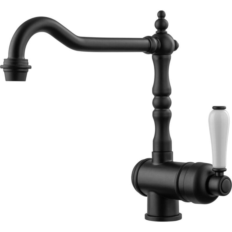 Cuisissimo - Robinet cuisine vintage noir mat marius