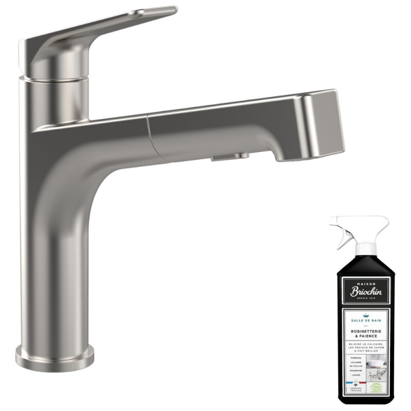 Villeroy&boch - Robinet cuisine villeroy et boch Junis Sky Shower, acier massif, Avec nettoyant