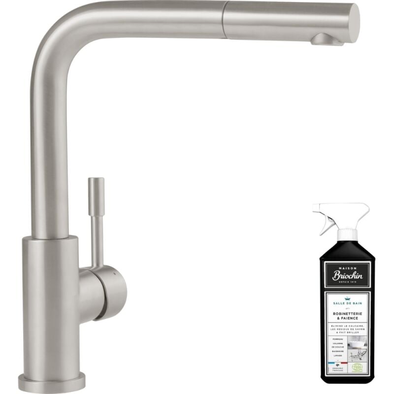 Villeroy&boch - Robinet cuisine villeroy et boch Steel Shower acier massif + nettoyant
